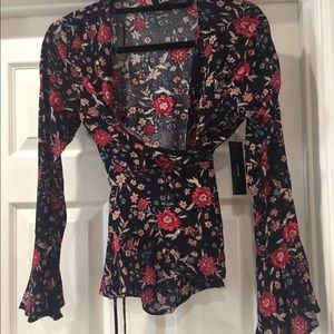 Lulus long sleeved wrap top